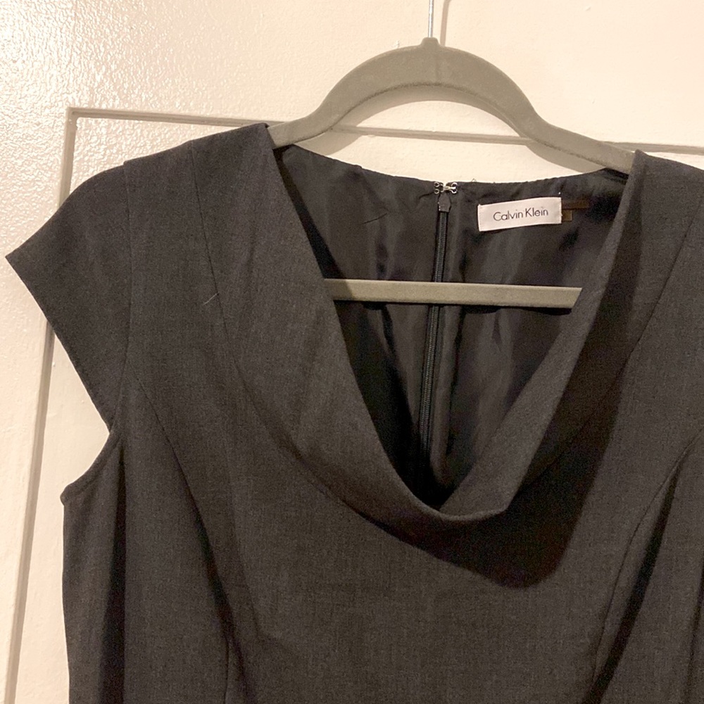 Gray Calvin Klein sheath dress, size 4, perfect work dress